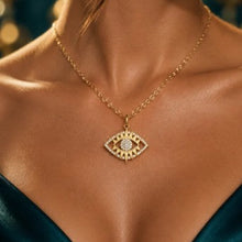 Load image into Gallery viewer, Golden Radiant Evil Eye Necklace