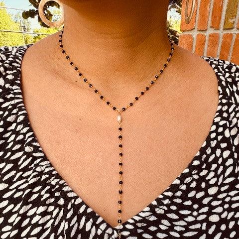 Black y necklace discount