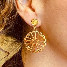 Load image into Gallery viewer, Love-me-not Sun Flower Earrings