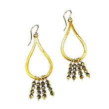 Load image into Gallery viewer, Golden Hematite Fringe FUN Earrings
