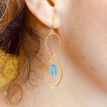 Load image into Gallery viewer, Hoop d’ Loop Kyanite Earrings