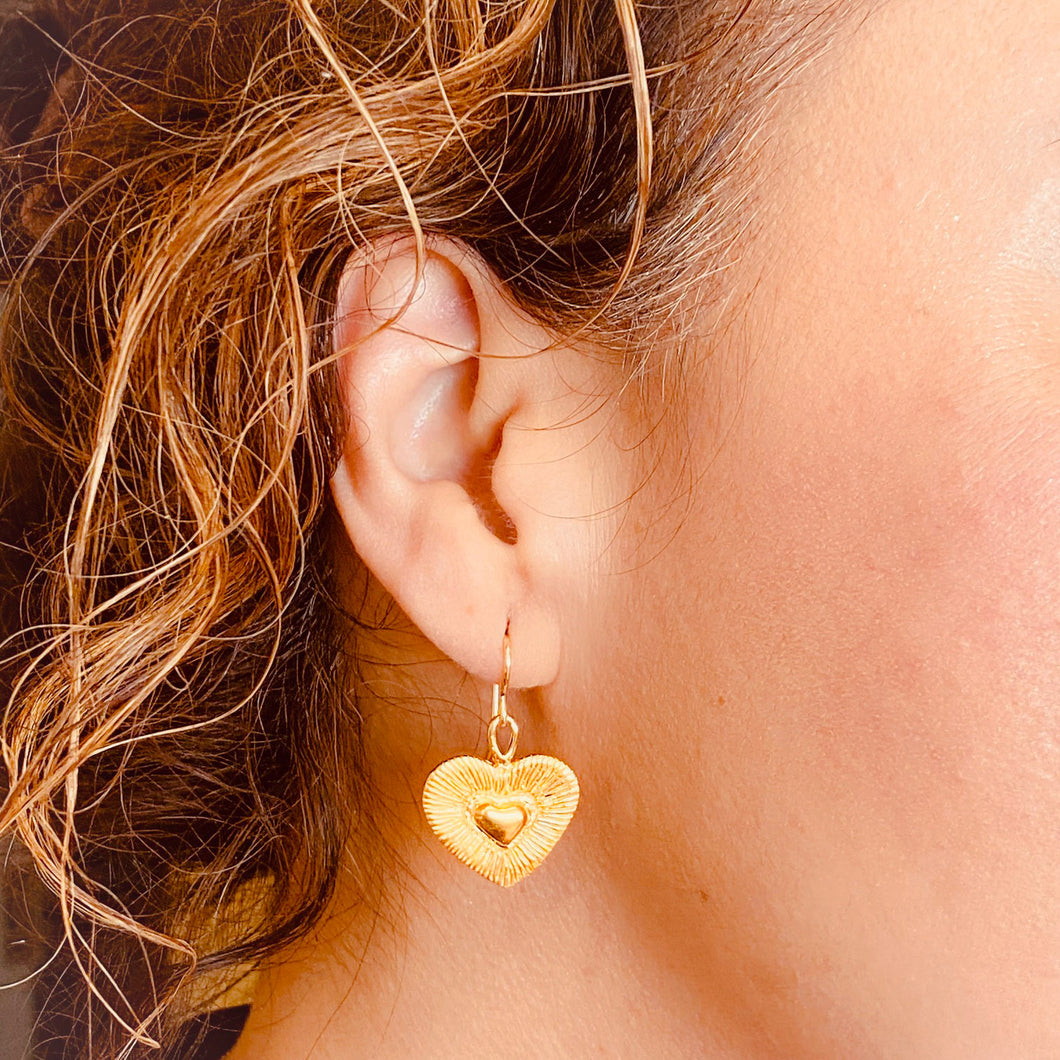 Shinning Love Heart Earrings