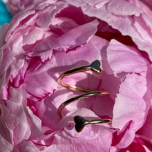 Load image into Gallery viewer, Double Heart adjustable Ring