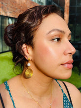 Load image into Gallery viewer, Maya Swirl & Pearl Earrings