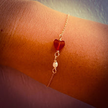 Load image into Gallery viewer, 14KT Gold Heart of LOVE Carnelian Bracelet