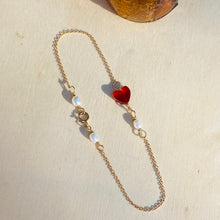 Load image into Gallery viewer, 14KT Gold Heart of LOVE Carnelian Bracelet