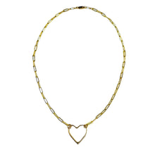Load image into Gallery viewer, Gold HEART and link chain Necklace