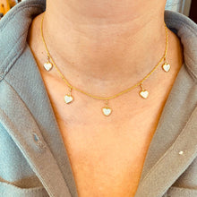 Load image into Gallery viewer, Mother of Pearls &quot;HEARTS&quot; Necklace
