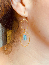 Load image into Gallery viewer, Hoop d’ Loop Kyanite Earrings