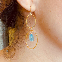 Load image into Gallery viewer, Hoop d’ Loop Kyanite Earrings