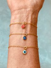 Load image into Gallery viewer, "I see you" Tiny Evil Eye Bracelets