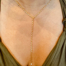Load image into Gallery viewer, Shine On - Gold Plated Y necklace with Pearl