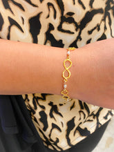 Load image into Gallery viewer, Infinity Lace and Pearls Toggle Bracelet