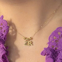 Load image into Gallery viewer, 14Kt Yellow Gold Personalized Initials Necklace
