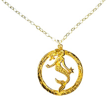 Load image into Gallery viewer, Merrie the Mermaid medium Coin Necklace