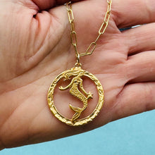 Load image into Gallery viewer, Merrie the Mermaid medium Coin Necklace
