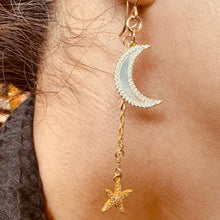 Load image into Gallery viewer, Dreamy Moon ‘n Star Sparkly Earrings