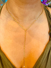 Load image into Gallery viewer, Shine On - Gold Plated Y necklace with Pearl