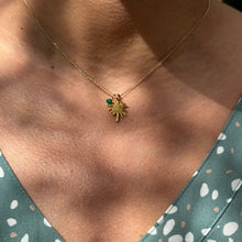 Load image into Gallery viewer, Palm Tree Charm & Green Onyx Necklace