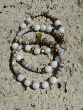 Load image into Gallery viewer, Salt and Straw elastic Bracelet Trio.