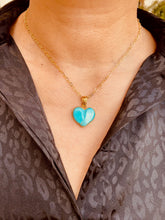 Load image into Gallery viewer, Amor Azul Medium HEART Necklace