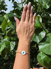 Load image into Gallery viewer, White Protective Evil Eye Bracelet