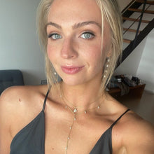 Load image into Gallery viewer, Pearly White "Y" Necklace