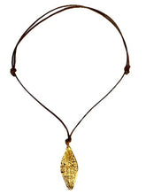 Load image into Gallery viewer, Terra Gold-Plated Leaf & Arrowhead Necklace