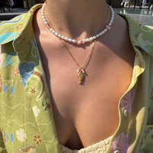 Load image into Gallery viewer, Rosie Pink & Pearls Necklace