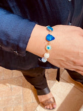 Load image into Gallery viewer, "Lucky" Blue Toggle Bracelet