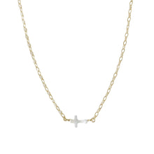 Load image into Gallery viewer, Gift from Above - Mother of Pearl Cross Necklace