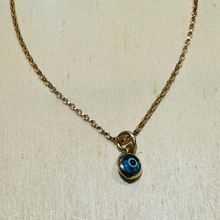 Load image into Gallery viewer, 14KT Yellow Gold Evil Eye Bracelet with Turquoise eye charm