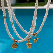 Load image into Gallery viewer, White Shell and Charm Chokers