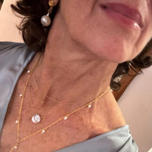 Load image into Gallery viewer, Pearly White "Y" Necklace