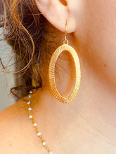 Load image into Gallery viewer, Moon Shine Oval Hoop Earrings