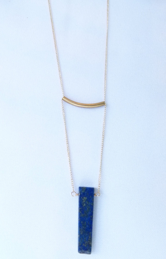 Handcrafted single Lapis Necklace