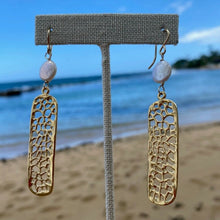 Load image into Gallery viewer, Sea Fan Stick & Pearl Earrings