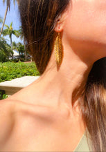 Load image into Gallery viewer, Palm Frond Earrings
