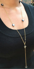 Load image into Gallery viewer, .Mother of Pearl four Leaf clover long Necklace - Chocolate
