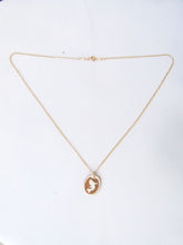 Load image into Gallery viewer, Hand carved Shell Cameo Necklace (Mermaid)