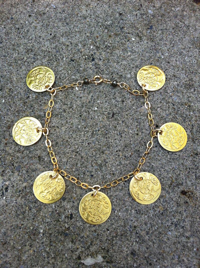 Handcrafted Greek Coin Bracelet Lexi Handcrafted Jewelry