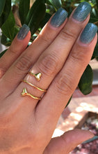 Load image into Gallery viewer, Double Heart adjustable Ring