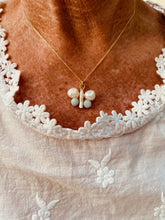 Load image into Gallery viewer, Handcrafted Butterfly Necklace - Pearls and Blue Amazonite