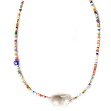 Load image into Gallery viewer, Rainbow Protective Baroque Pearl Necklace
