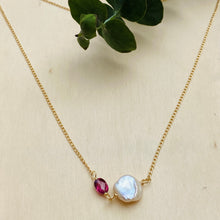 Load image into Gallery viewer, Oyster Pearl &amp; Birthstone Necklace
