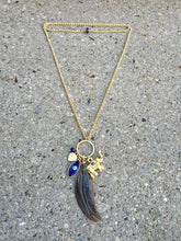 Load image into Gallery viewer, Charm bunch Necklace w/Gold platted chain
