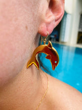 Load image into Gallery viewer, Dolphin Hoop Earrings