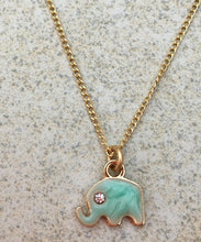Load image into Gallery viewer, Tiny Enamel Elephant Necklace
