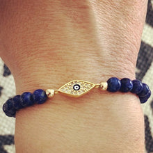 Load image into Gallery viewer, Evil Eye Sodalite Bracelet