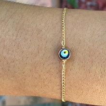 Load image into Gallery viewer, Gold plated Evil Eye Bracelet